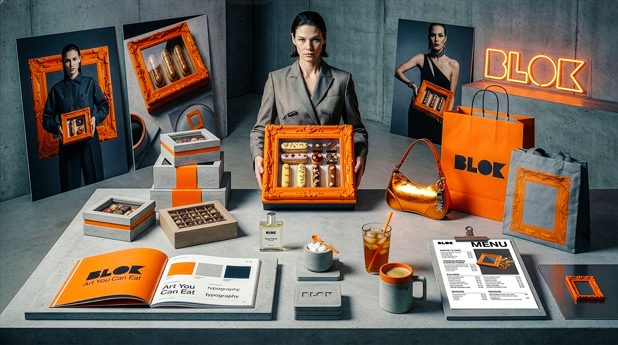 BLOK – Luxury Éclair Branding | Art Pastry Concept Image 44