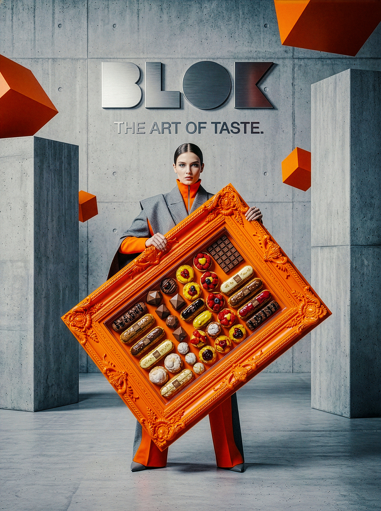 BLOK – Luxury Éclair Branding | Art Pastry Concept Image 48