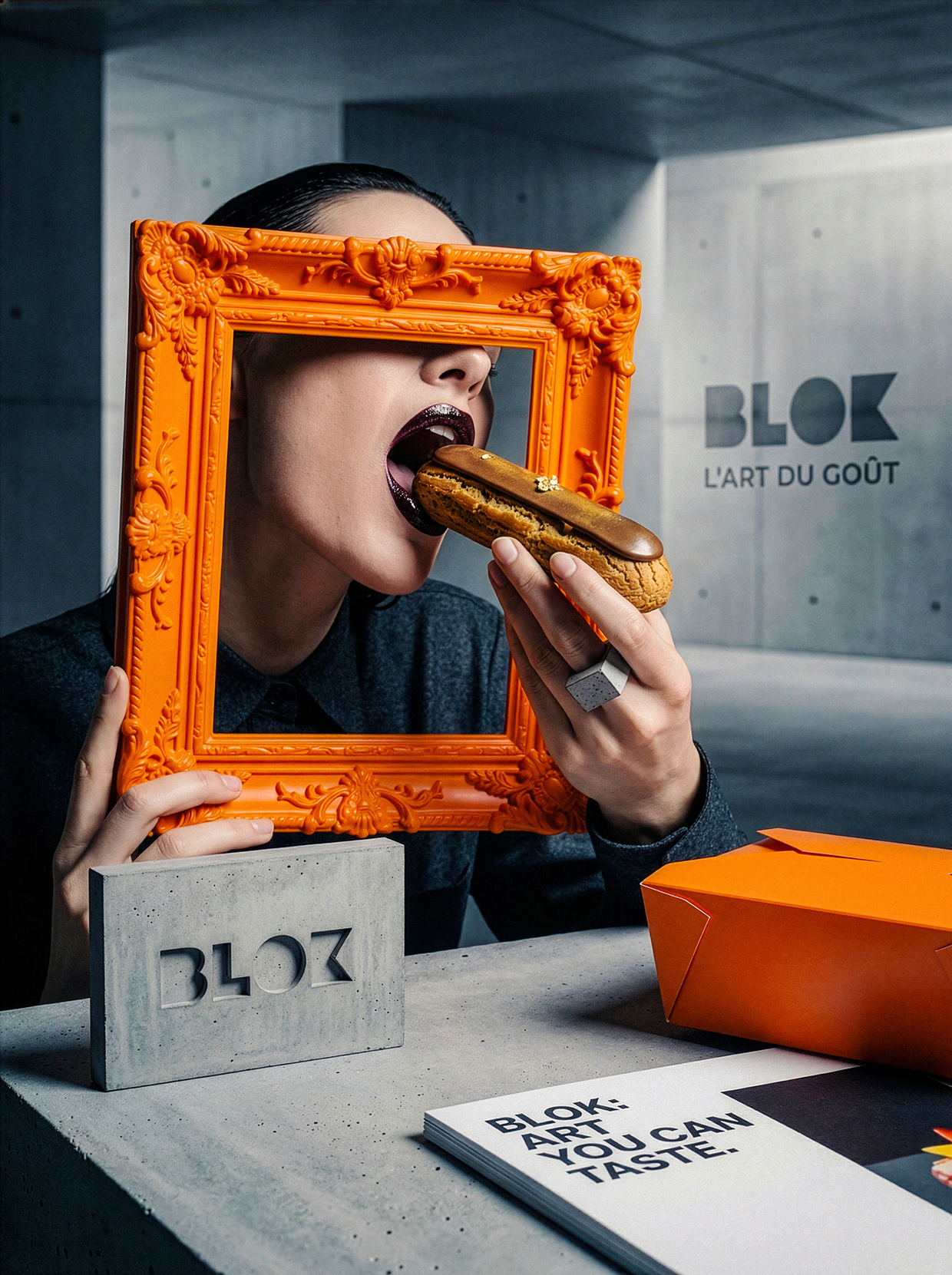 BLOK – Luxury Éclair Branding | Art Pastry Concept Image 49