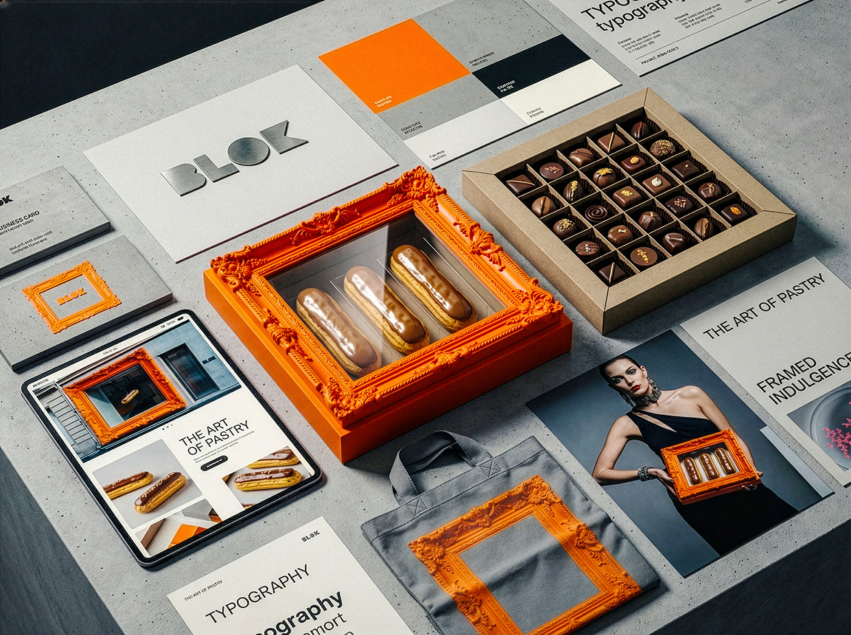 BLOK – Luxury Éclair Branding | Art Pastry Concept Image 55