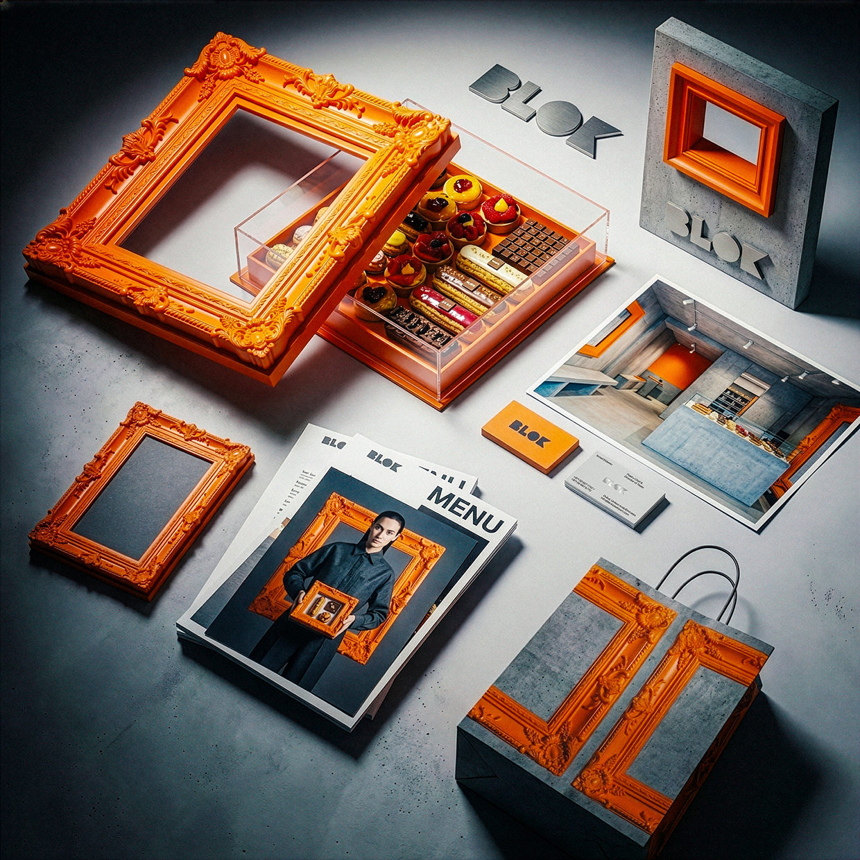 BLOK – Luxury Éclair Branding | Art Pastry Concept Image 63