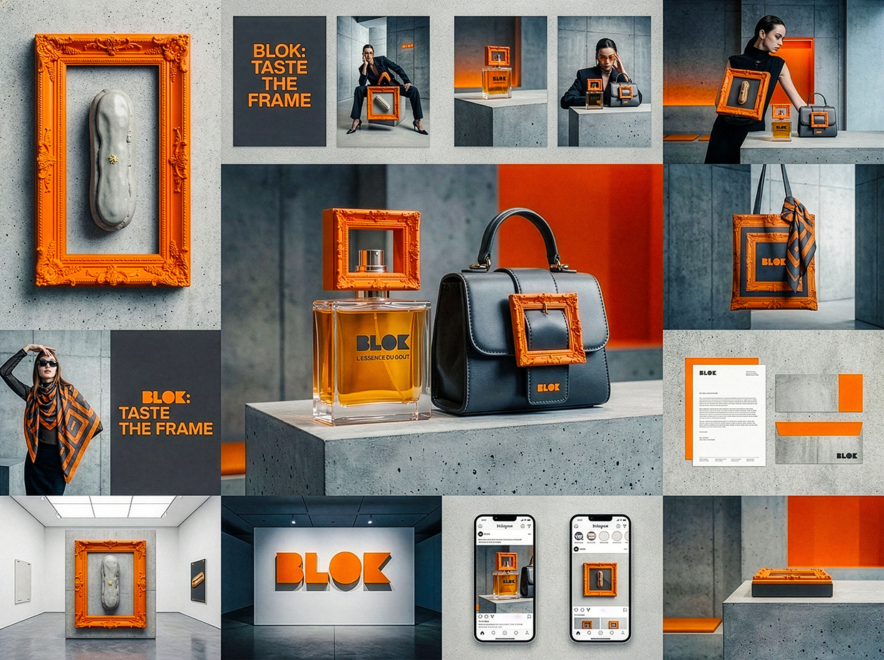 BLOK – Luxury Éclair Branding | Art Pastry Concept Image 65