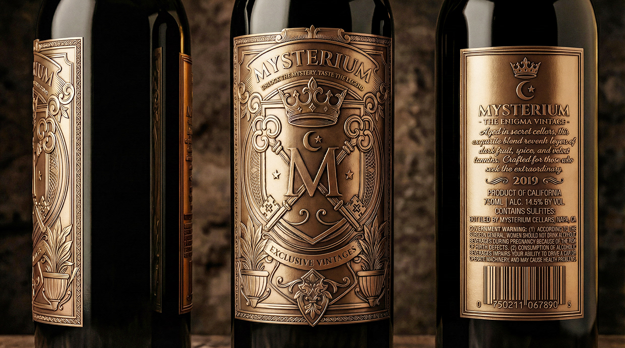 Mysterium - California Luxury Wine Branding Concept Image 2