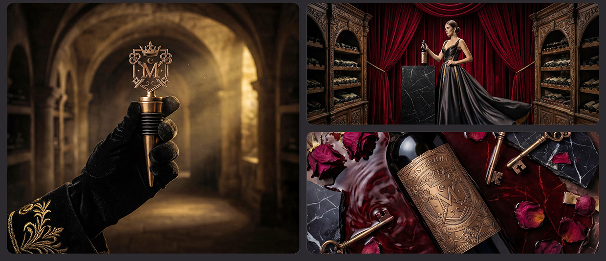 Mysterium - California Luxury Wine Branding Concept Image 3