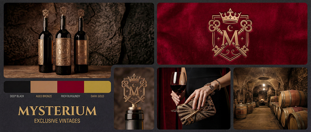 Mysterium - California Luxury Wine Branding Concept Image 7