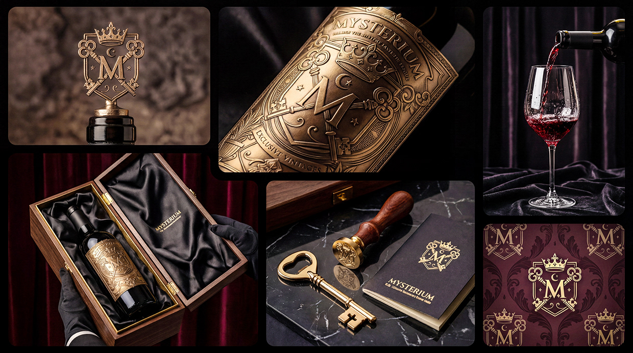 Mysterium - California Luxury Wine Branding Concept Image 13