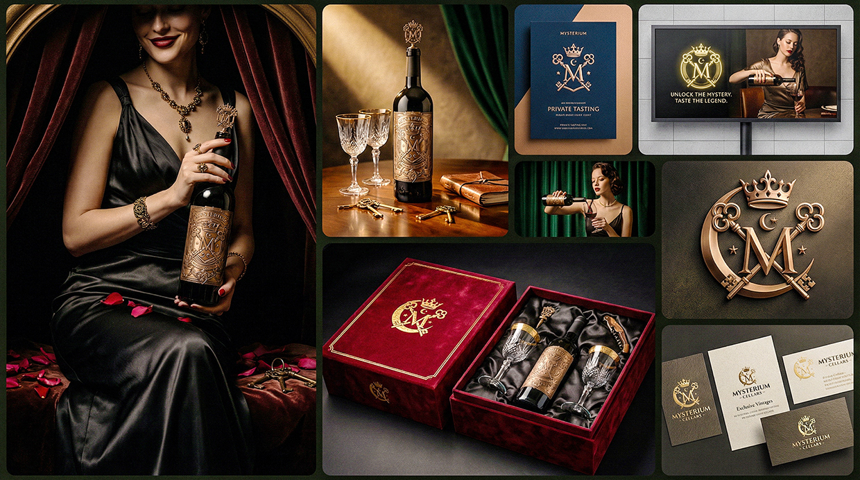 Mysterium - California Luxury Wine Branding Concept Image 20