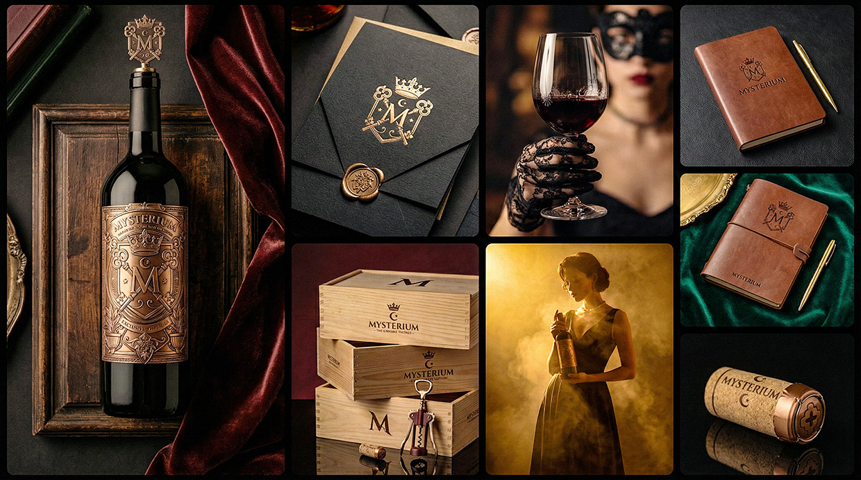 Mysterium - California Luxury Wine Branding Concept Image 22