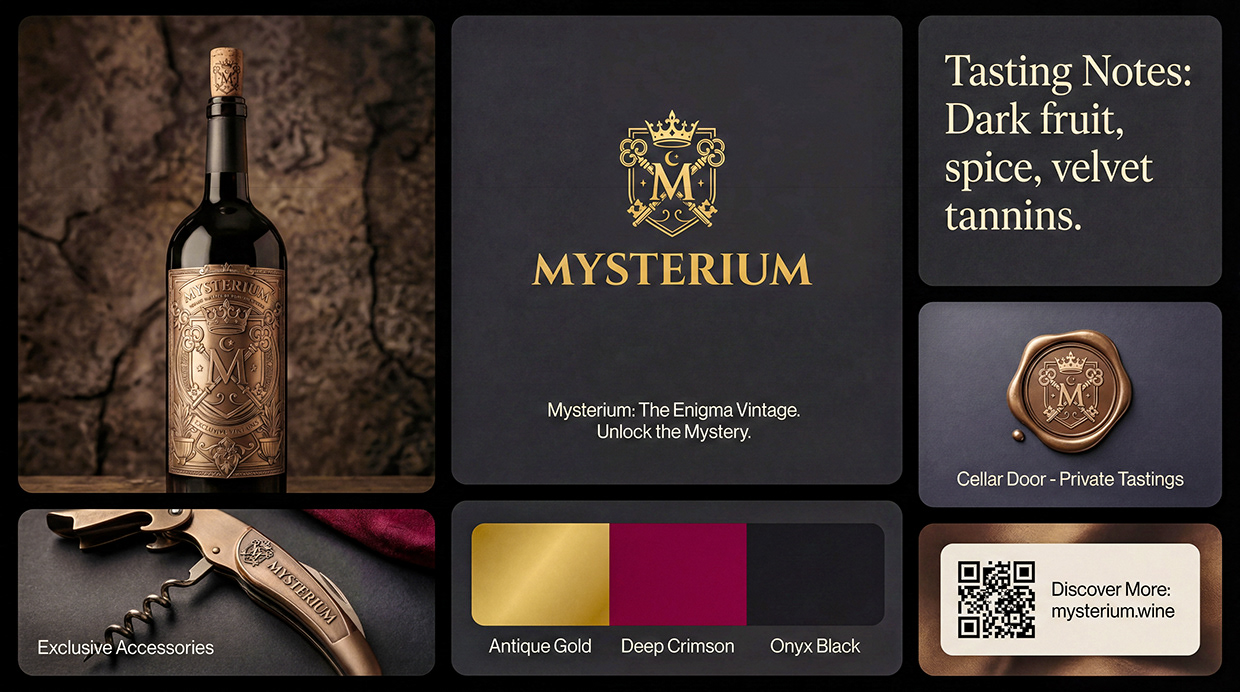 Mysterium - California Luxury Wine Branding Concept Image 28