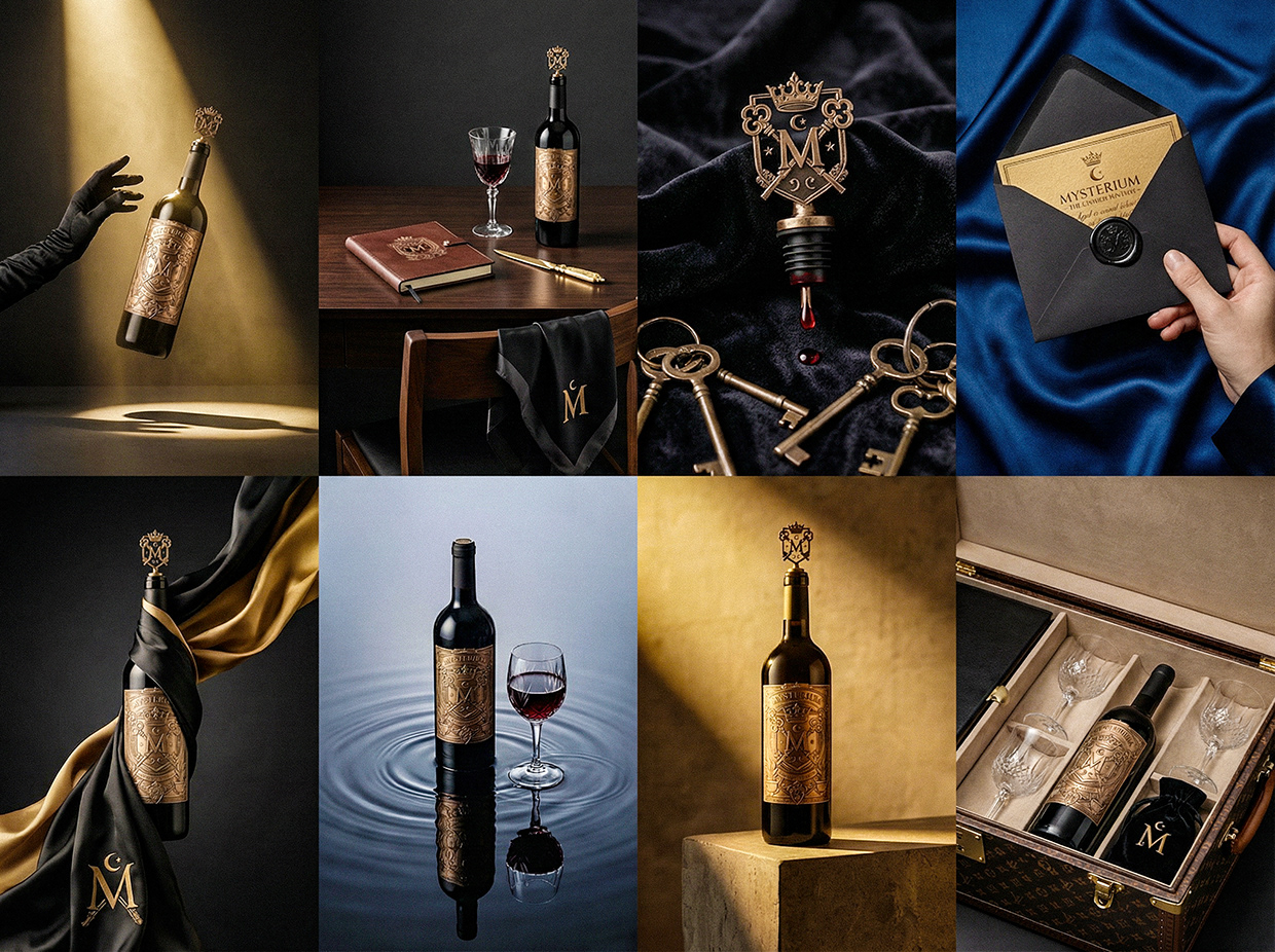 Mysterium - California Luxury Wine Branding Concept Image 35