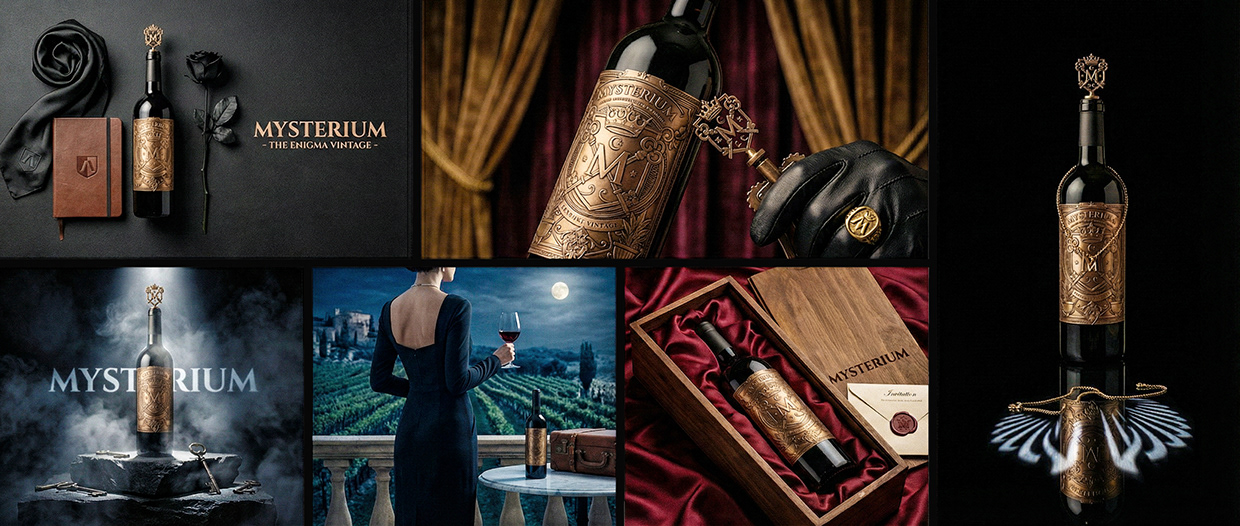 Mysterium - California Luxury Wine Branding Concept Image 37