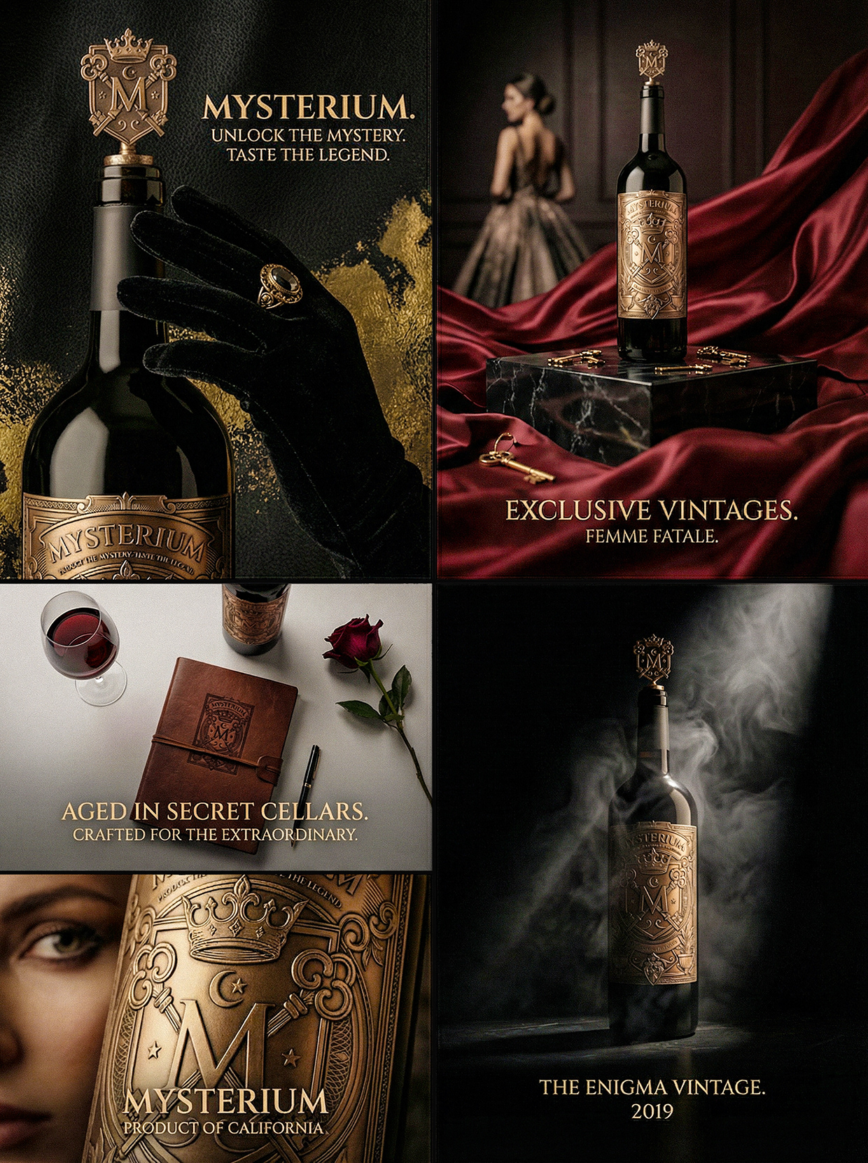 Mysterium - California Luxury Wine Branding Concept Image 60