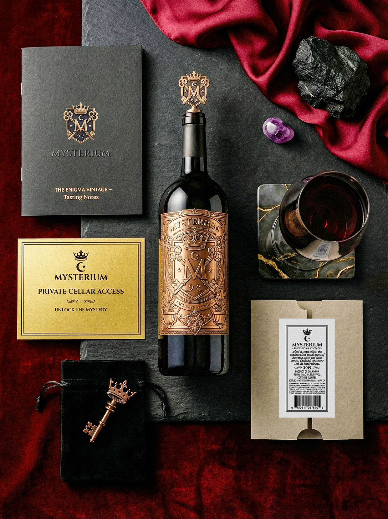 Mysterium - California Luxury Wine Branding Concept Image 62