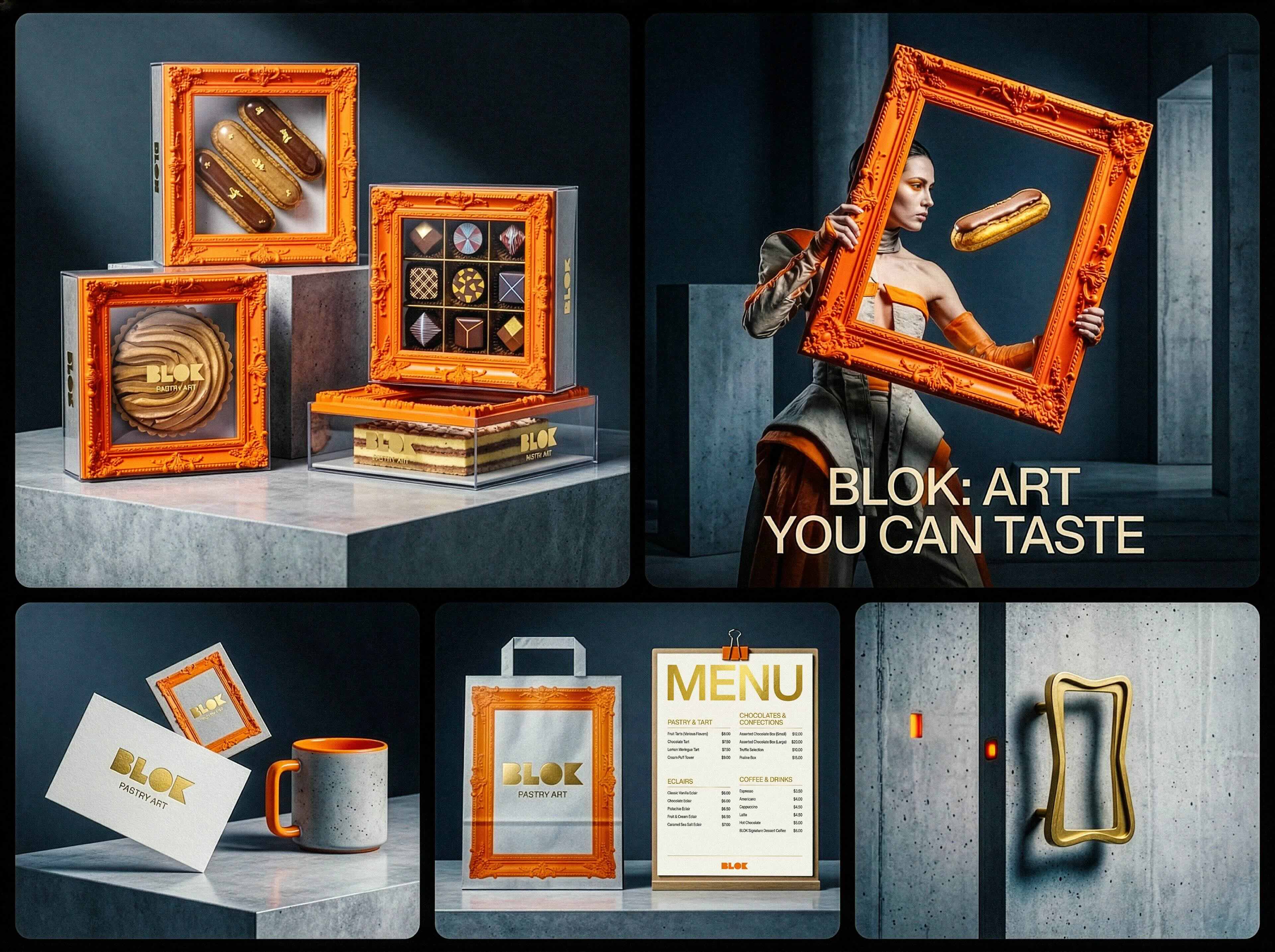BLOK Luxury Éclair Branding by Up-Brands Turns Pastry Into a Collectible Art Gallery Experience - World Brand Design Society