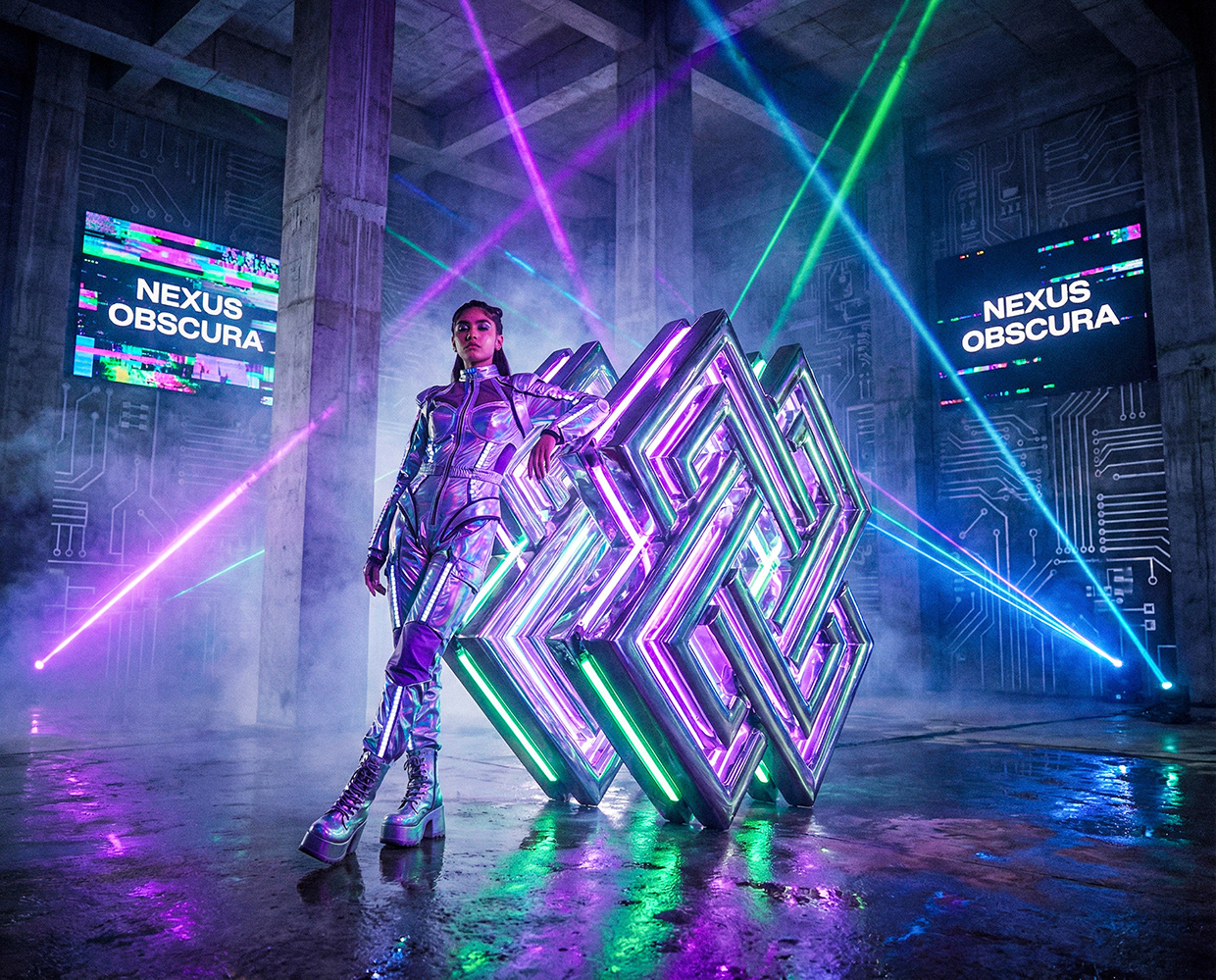 NEXUS OBSCURA — Synthetic Wellness Nightclub Branding Image 1