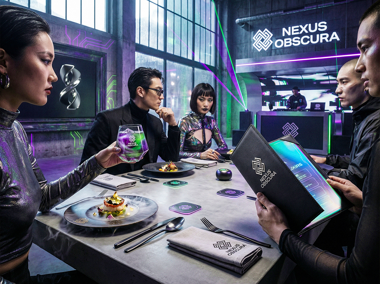 NEXUS OBSCURA — Synthetic Wellness Nightclub Branding Image 3