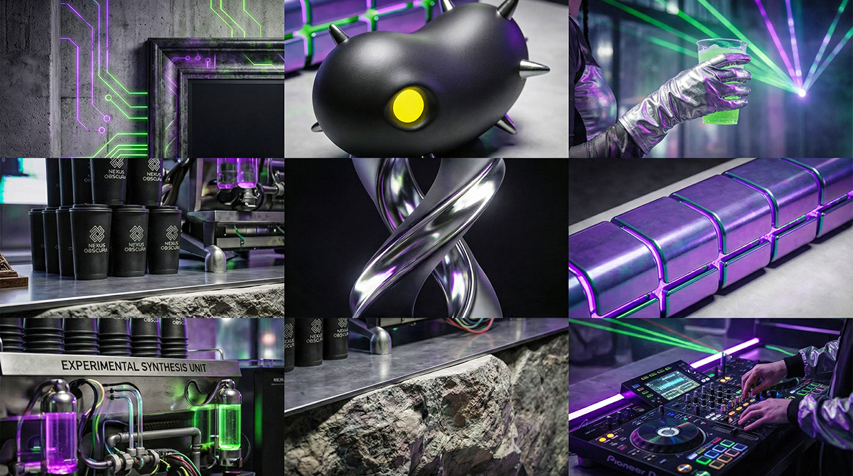 NEXUS OBSCURA — Synthetic Wellness Nightclub Branding Image 5