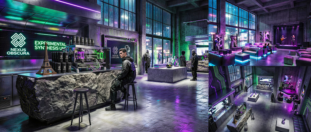 NEXUS OBSCURA — Synthetic Wellness Nightclub Branding Image 8