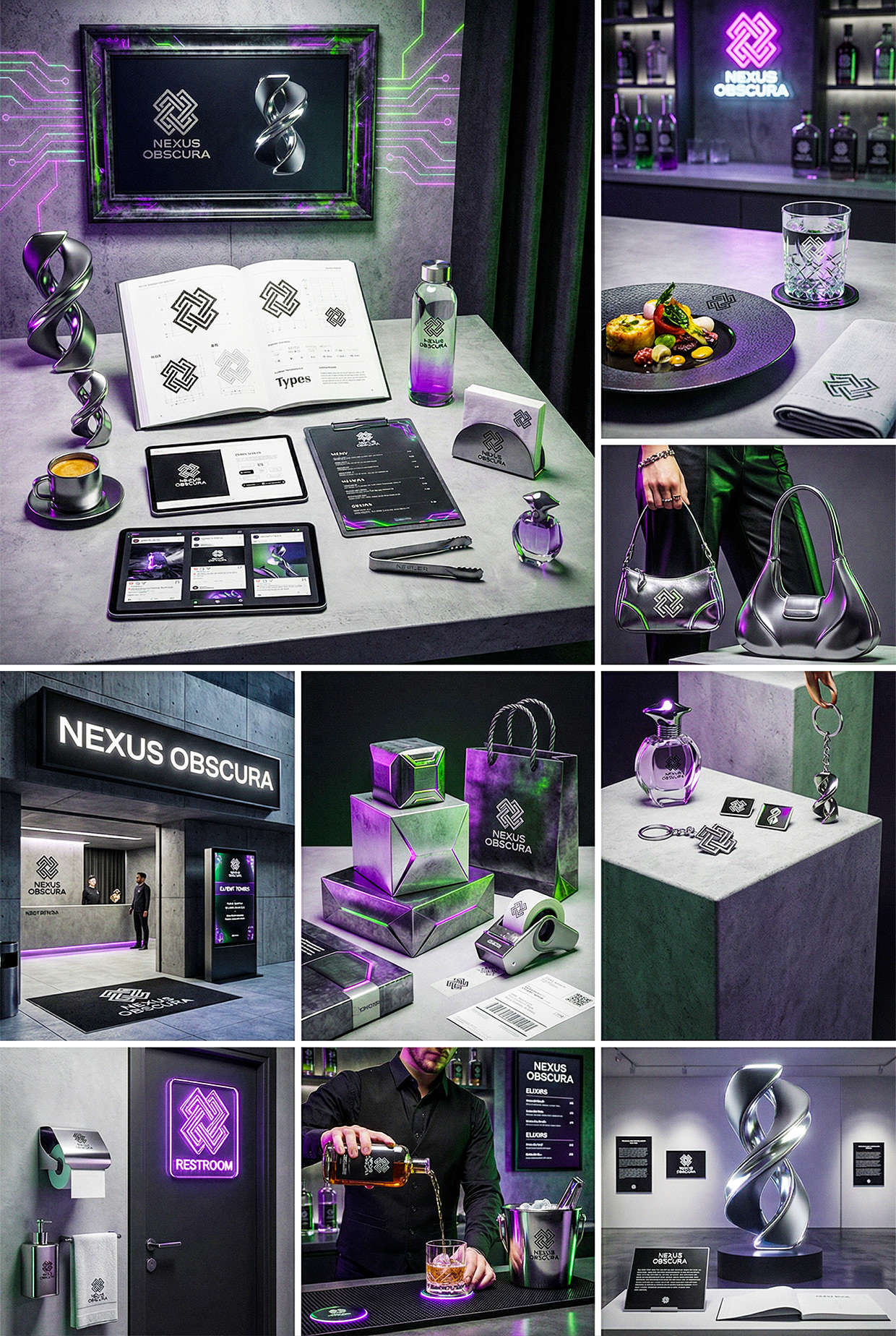 NEXUS OBSCURA — Synthetic Wellness Nightclub Branding Image 148