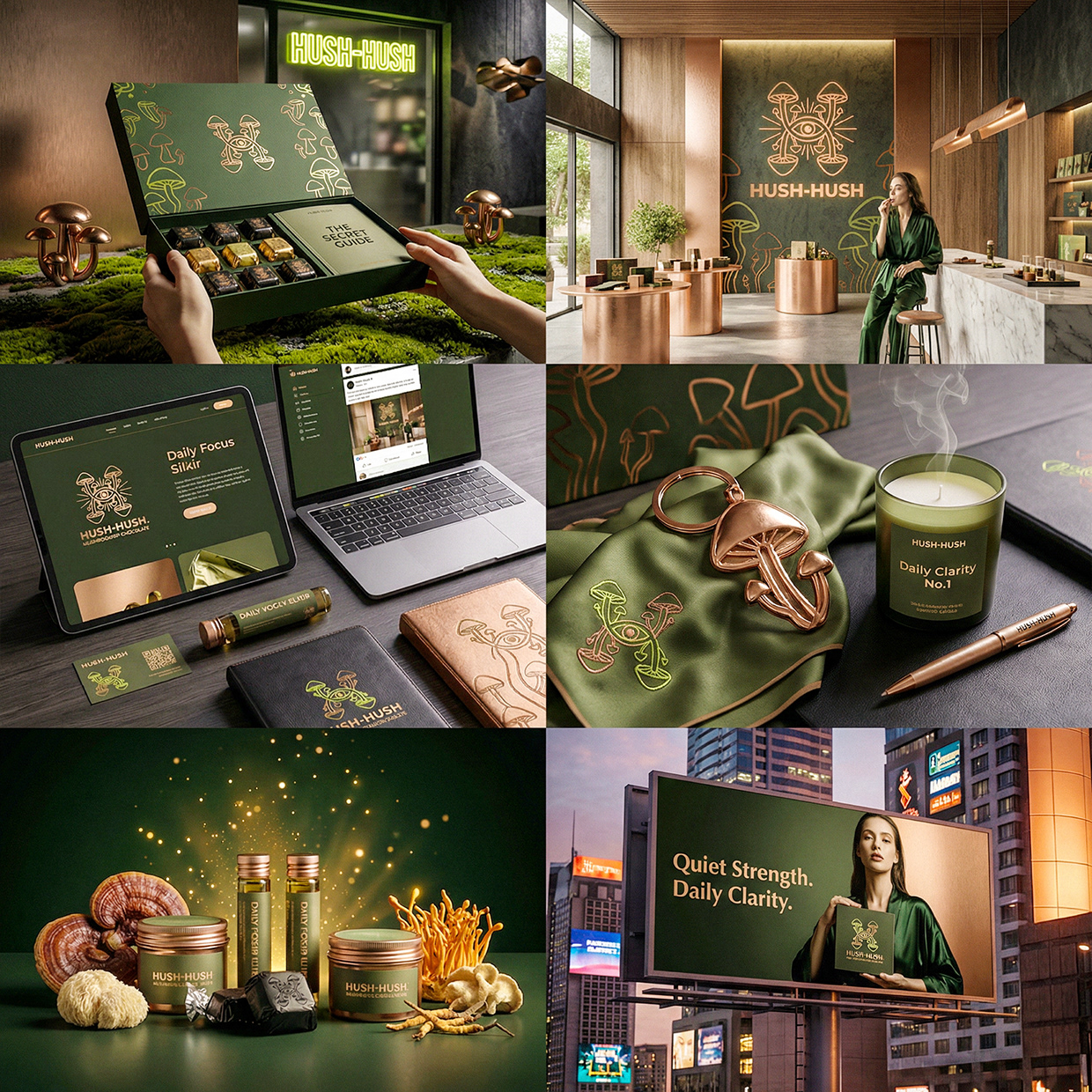 HUSH-HUSH - Functional Mushroom Chocolate Branding Image 18