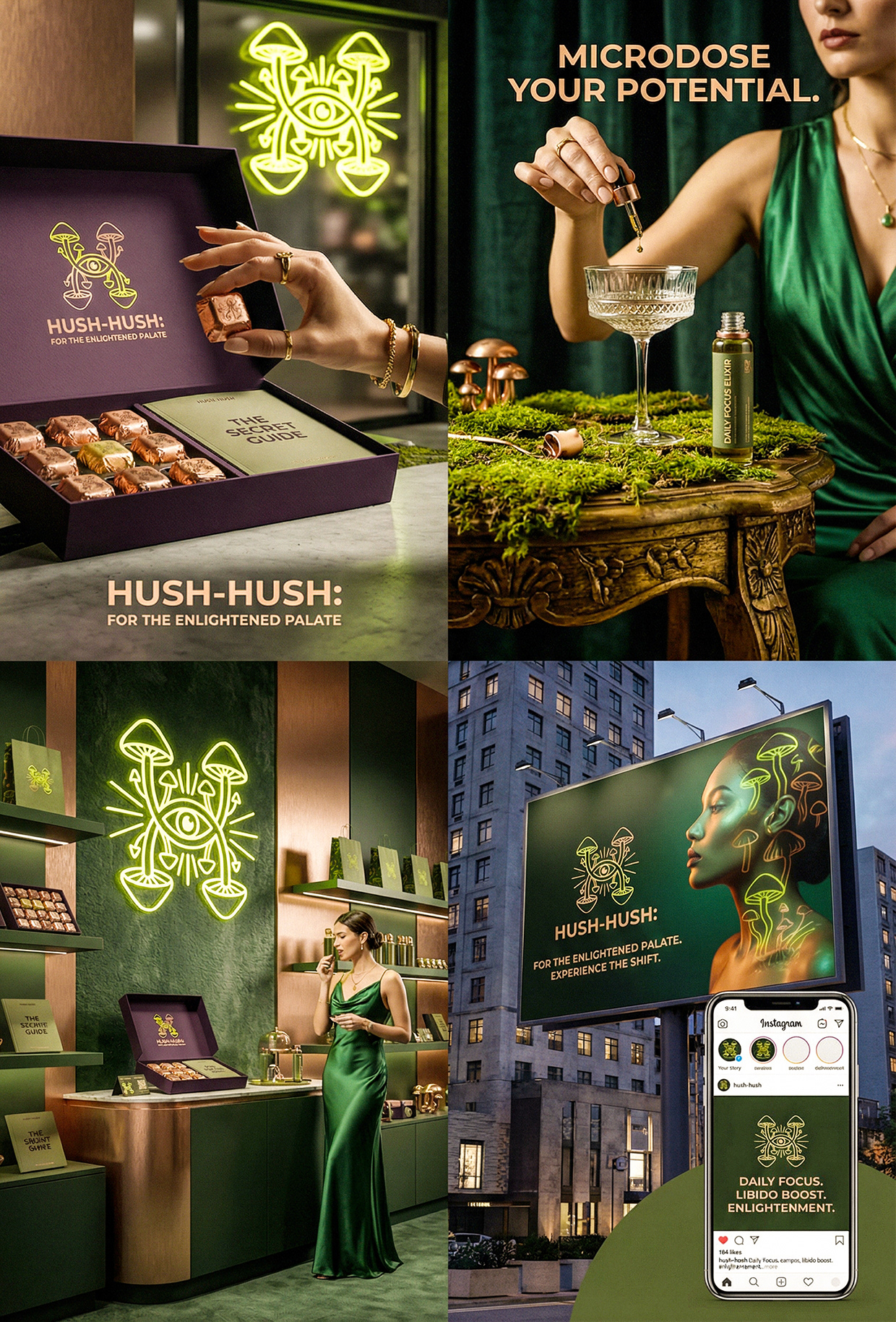 HUSH-HUSH - Functional Mushroom Chocolate Branding Image 21
