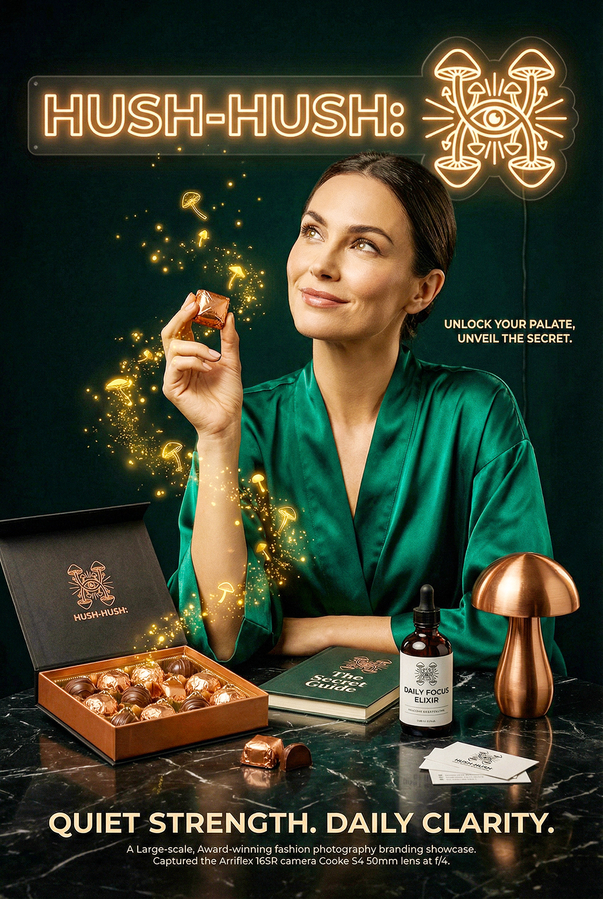 HUSH-HUSH - Functional Mushroom Chocolate Branding Image 28