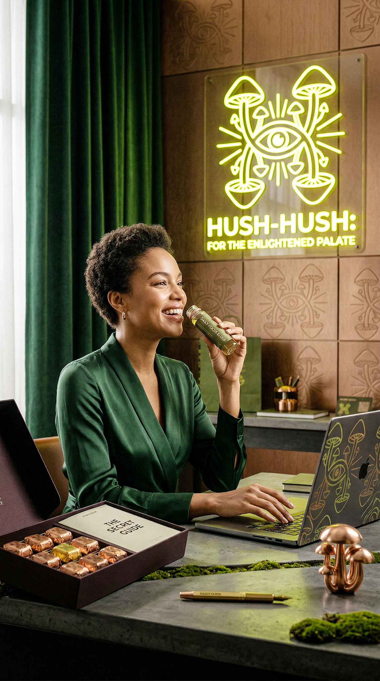 HUSH-HUSH - Functional Mushroom Chocolate Branding Image 31