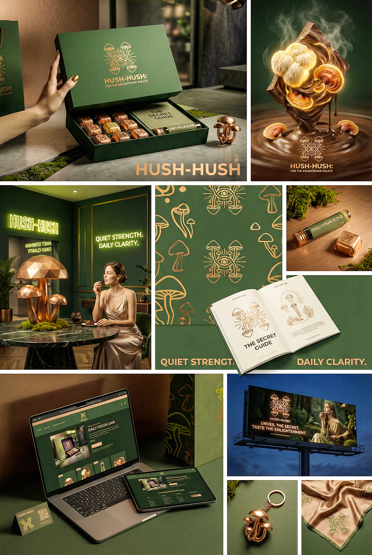 HUSH-HUSH - Functional Mushroom Chocolate Branding Image 45