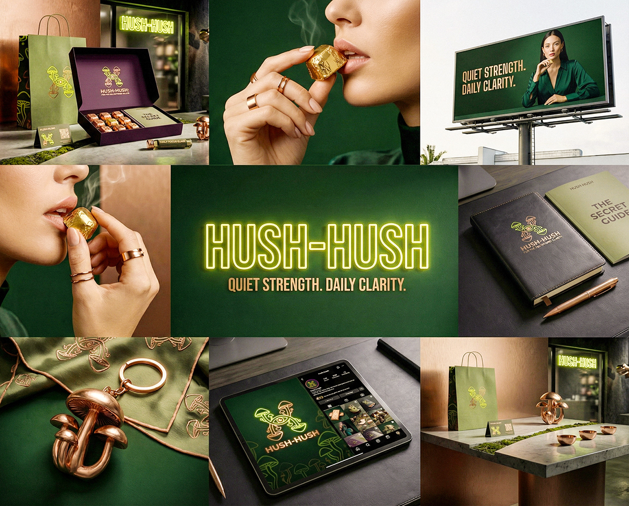 HUSH-HUSH - Functional Mushroom Chocolate Branding Image 48
