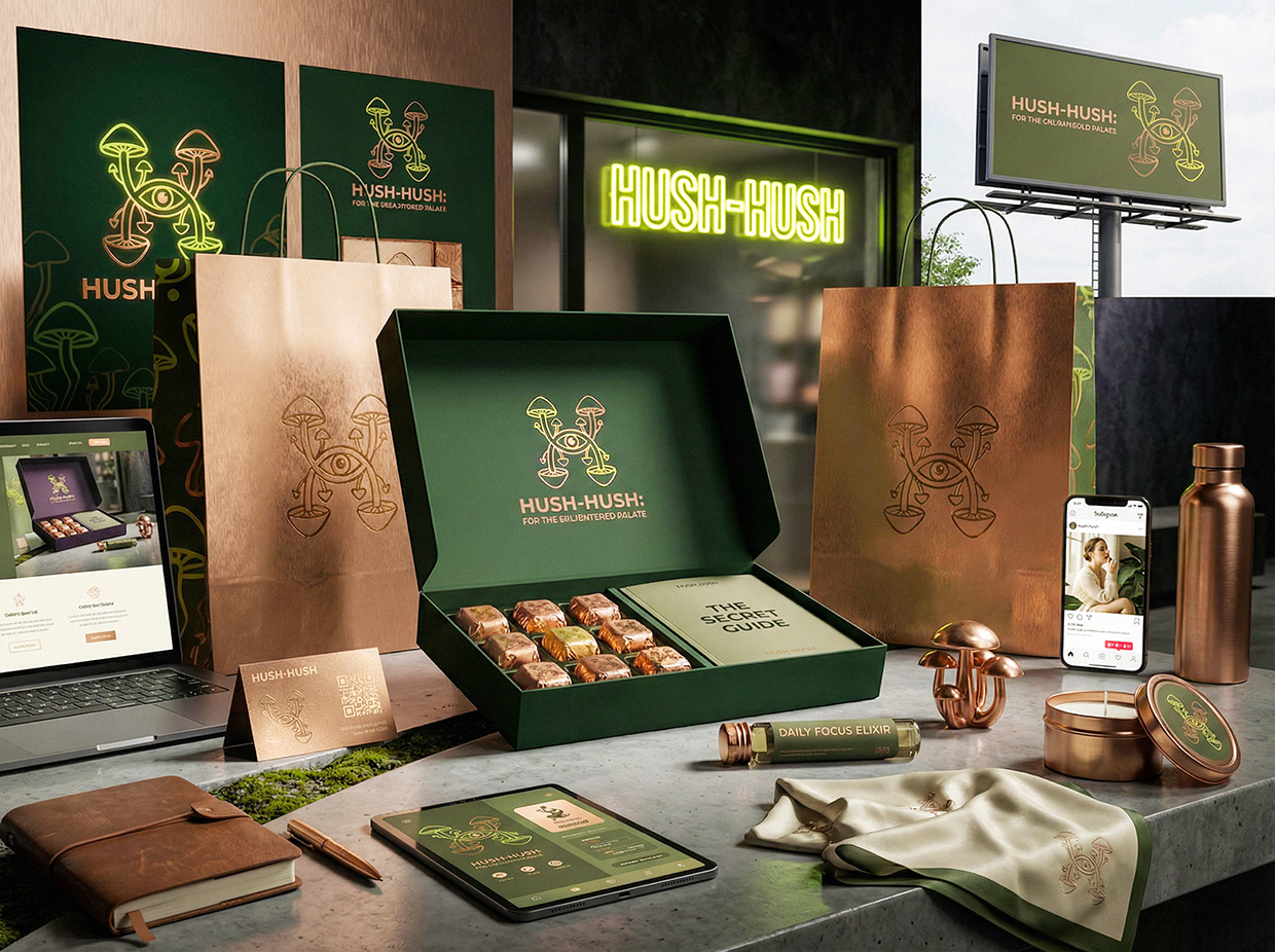 HUSH-HUSH - Functional Mushroom Chocolate Branding Image 57