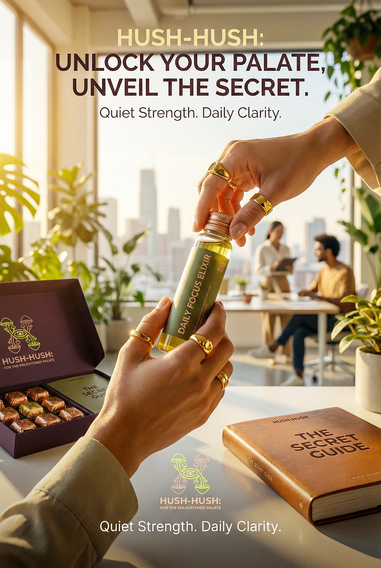 HUSH-HUSH - Functional Mushroom Chocolate Branding Image 58