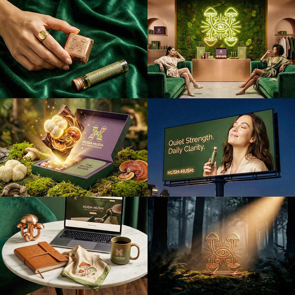 HUSH-HUSH - Functional Mushroom Chocolate Branding Image 63