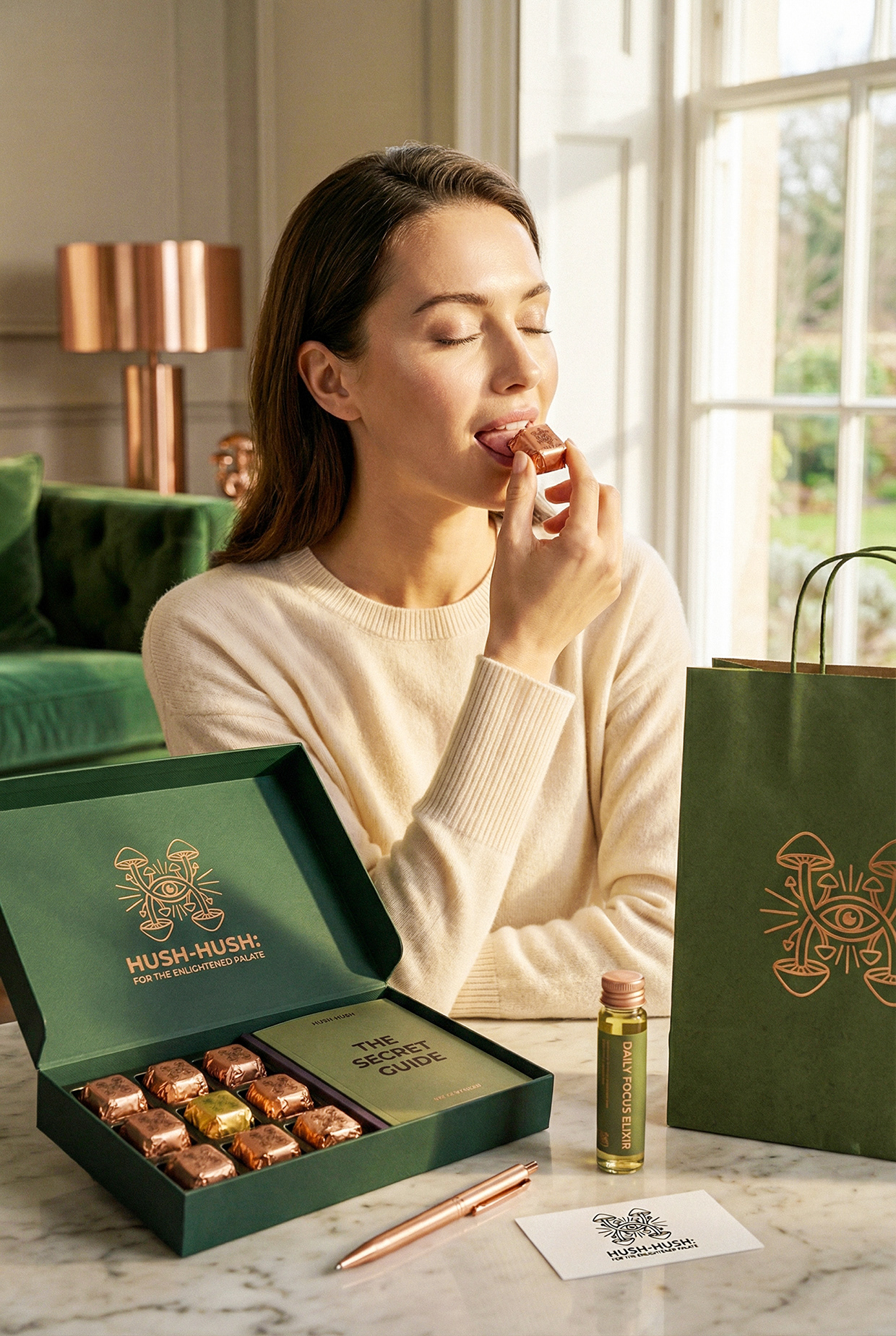 HUSH-HUSH - Functional Mushroom Chocolate Branding Image 71