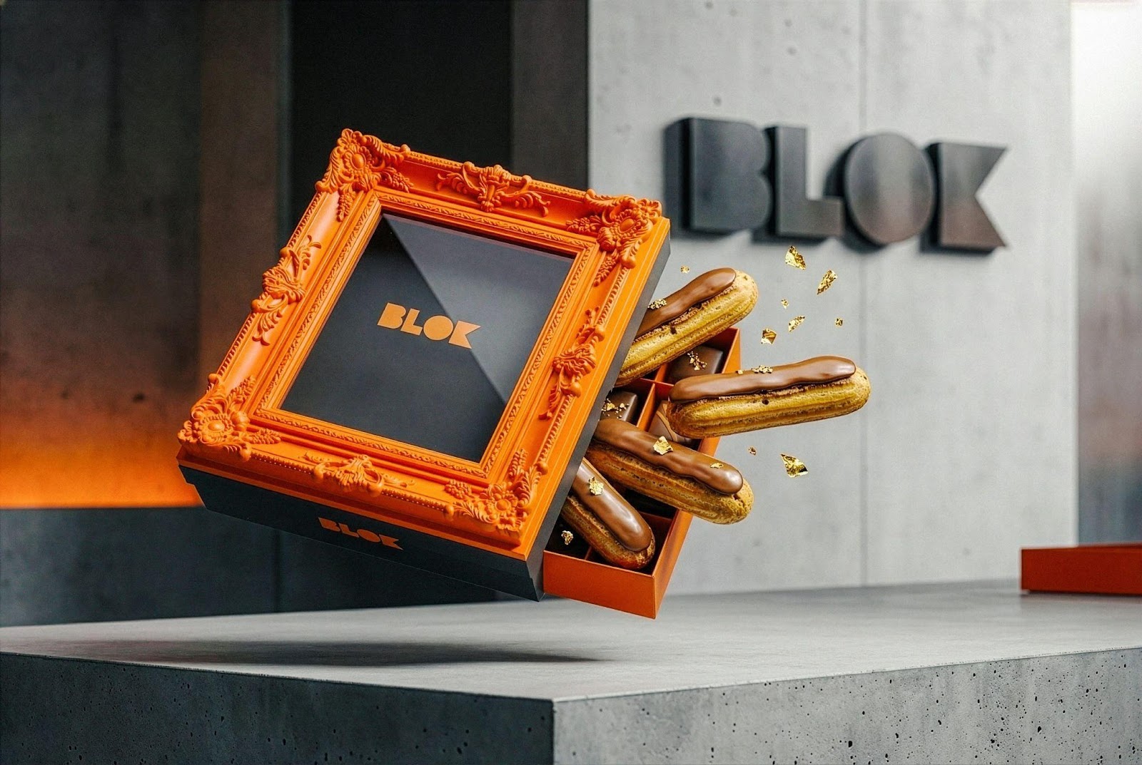 BLOK: Luxury Éclair Branding as Architectural Art