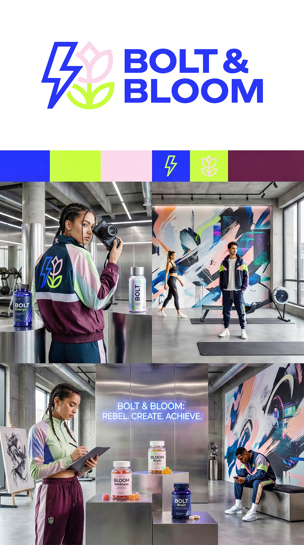 Bolt & Bloom : Rebel Wellness Supplement Branding Image 4