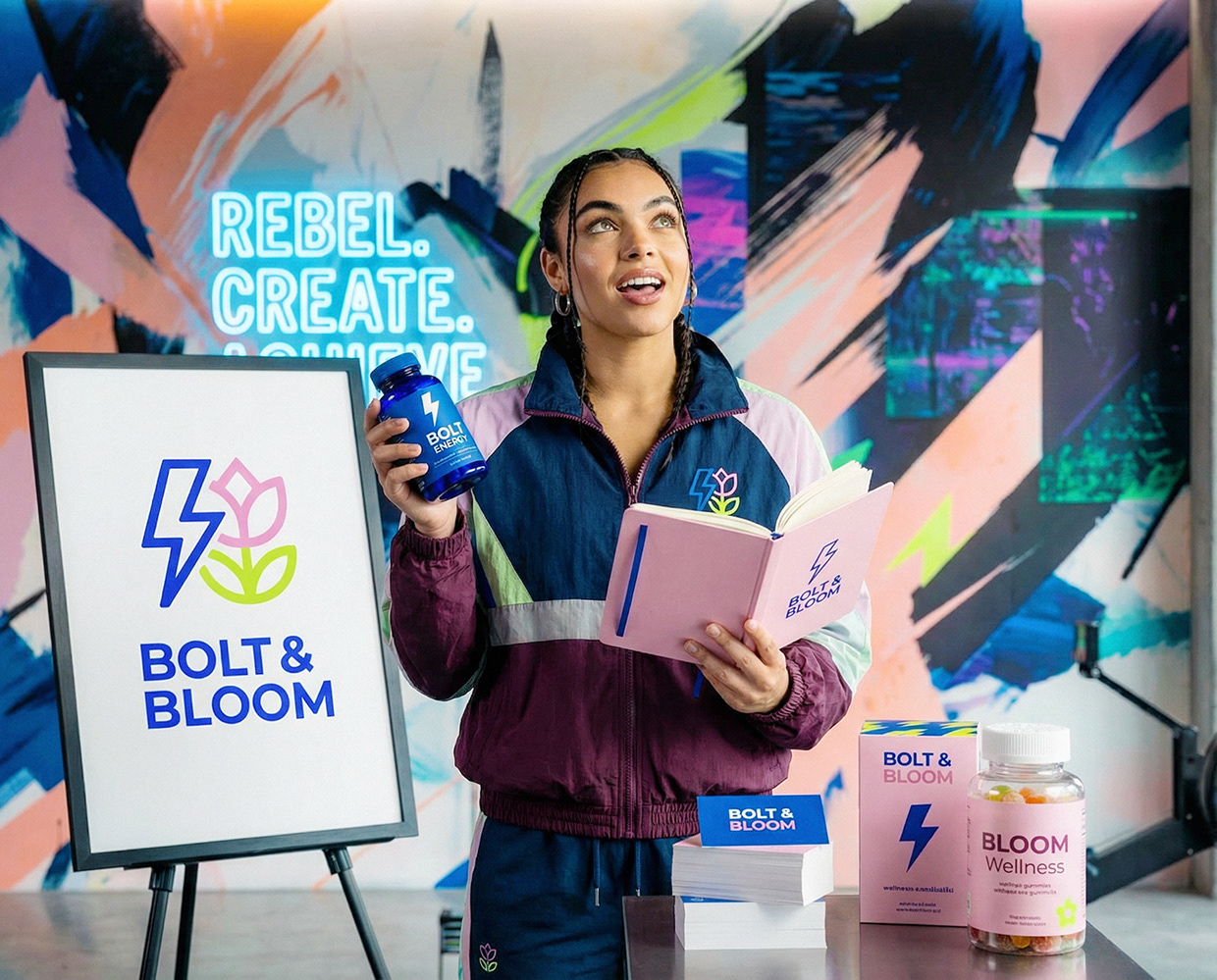 Bolt & Bloom : Rebel Wellness Supplement Branding Image 18