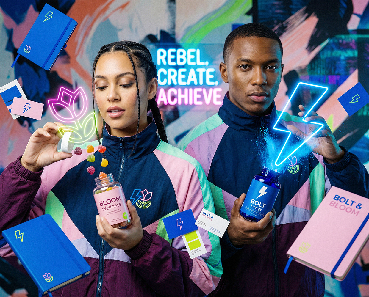 Bolt & Bloom : Rebel Wellness Supplement Branding Image 23