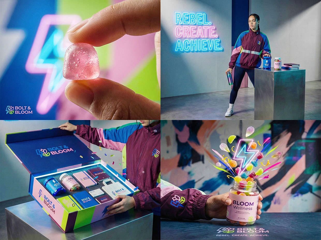 Bolt & Bloom : Rebel Wellness Supplement Branding Image 24