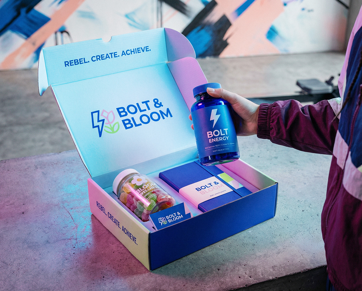 Bolt & Bloom : Rebel Wellness Supplement Branding Image 29