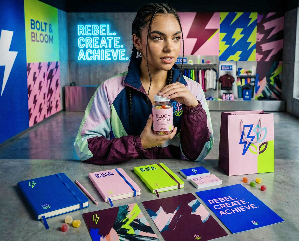 Bolt & Bloom : Rebel Wellness Supplement Branding Image 30