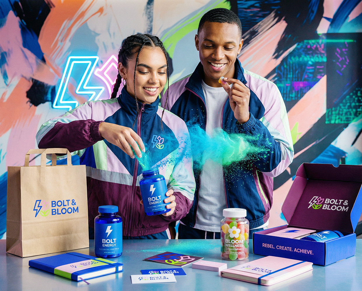 Bolt & Bloom : Rebel Wellness Supplement Branding Image 31