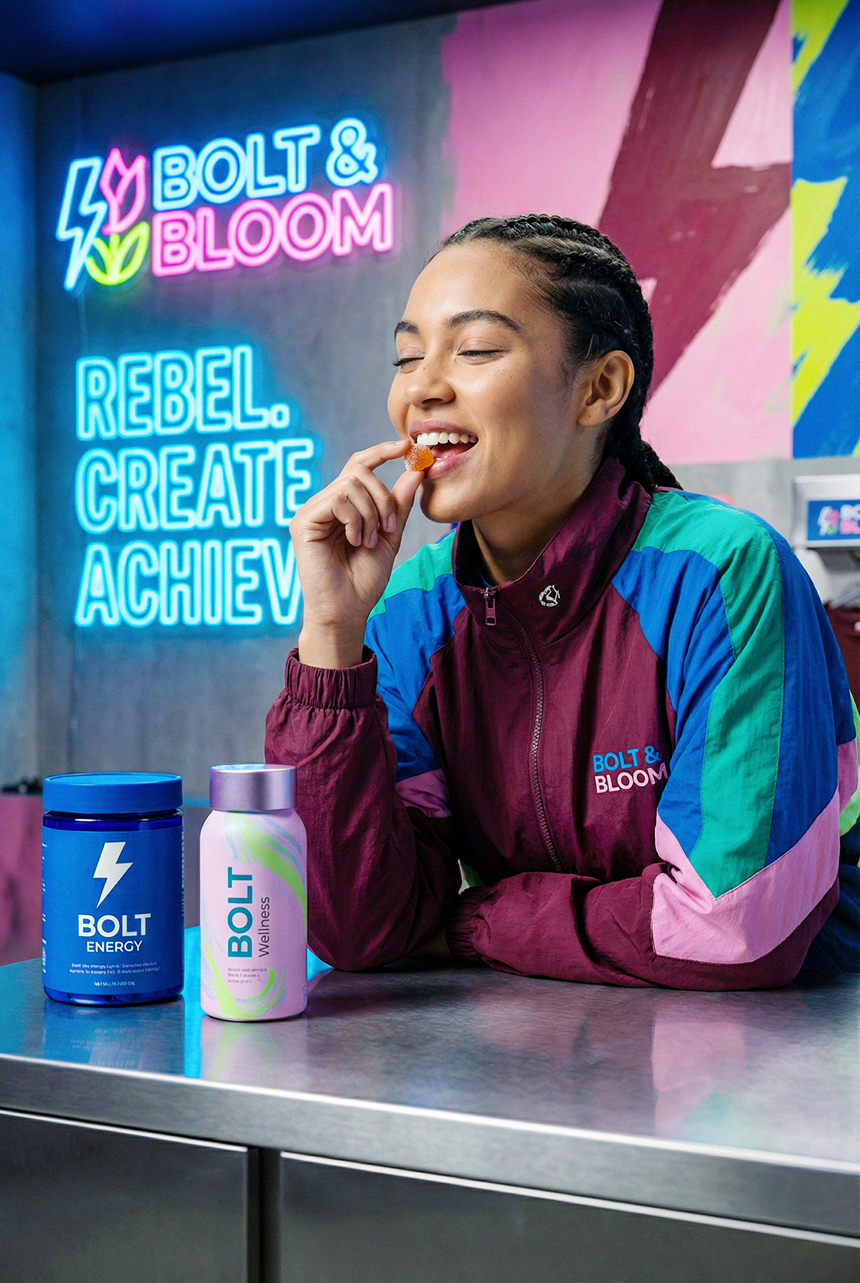 Bolt & Bloom : Rebel Wellness Supplement Branding Image 35