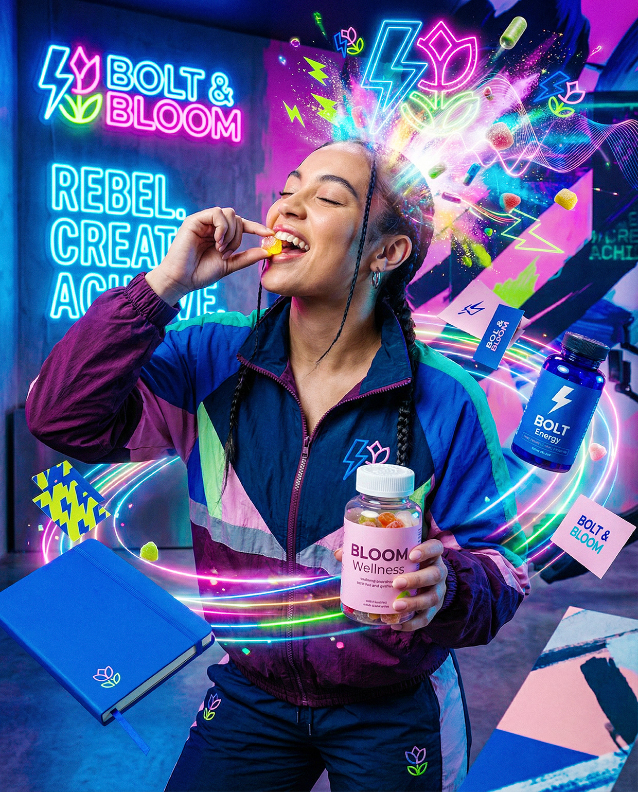 Bolt & Bloom : Rebel Wellness Supplement Branding Image 37