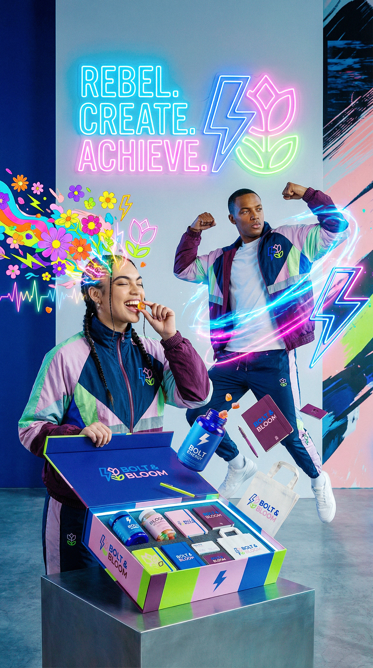 Bolt & Bloom : Rebel Wellness Supplement Branding Image 38