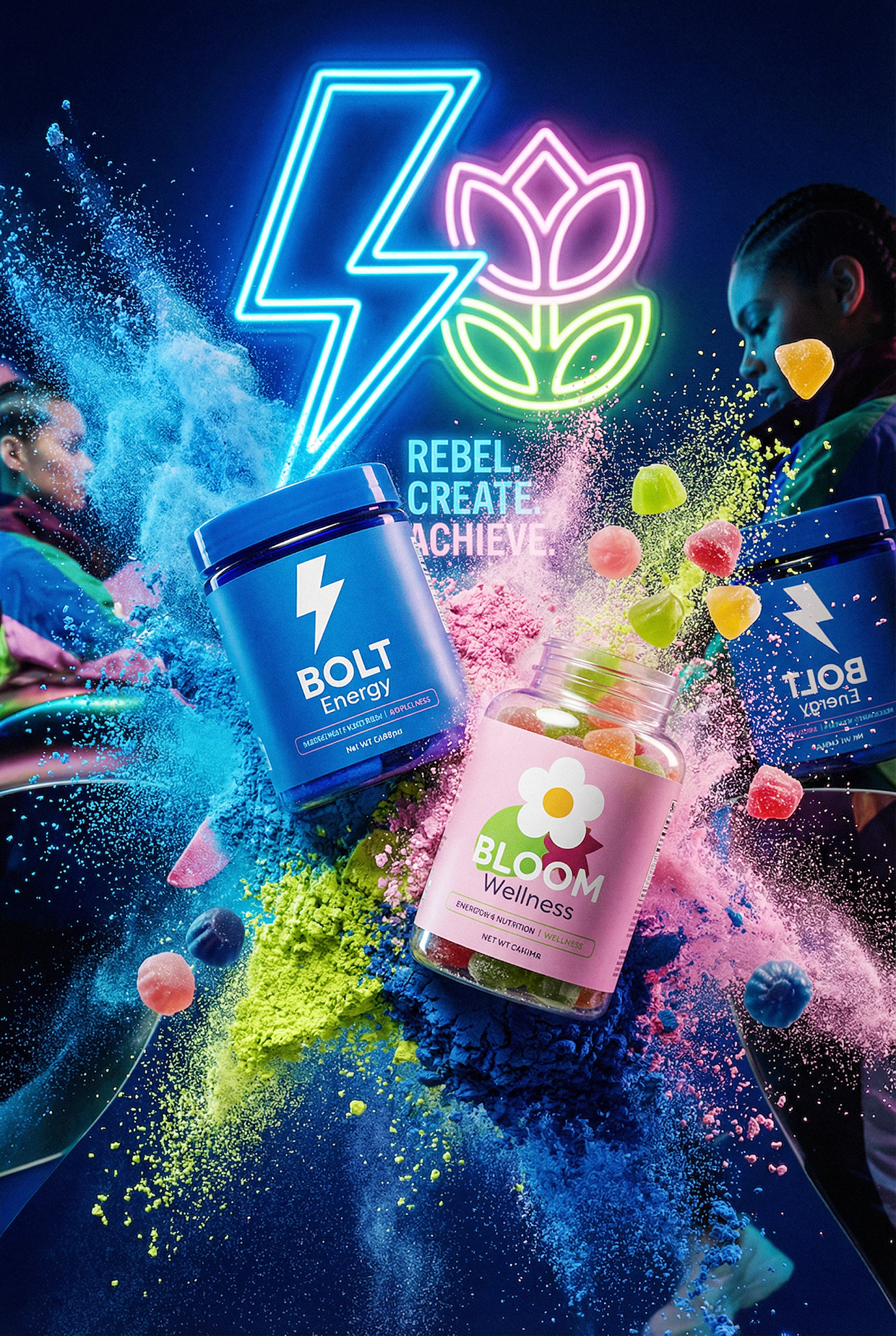 Bolt & Bloom : Rebel Wellness Supplement Branding Image 41