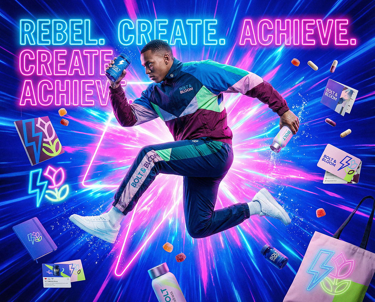 Bolt & Bloom : Rebel Wellness Supplement Branding Image 45