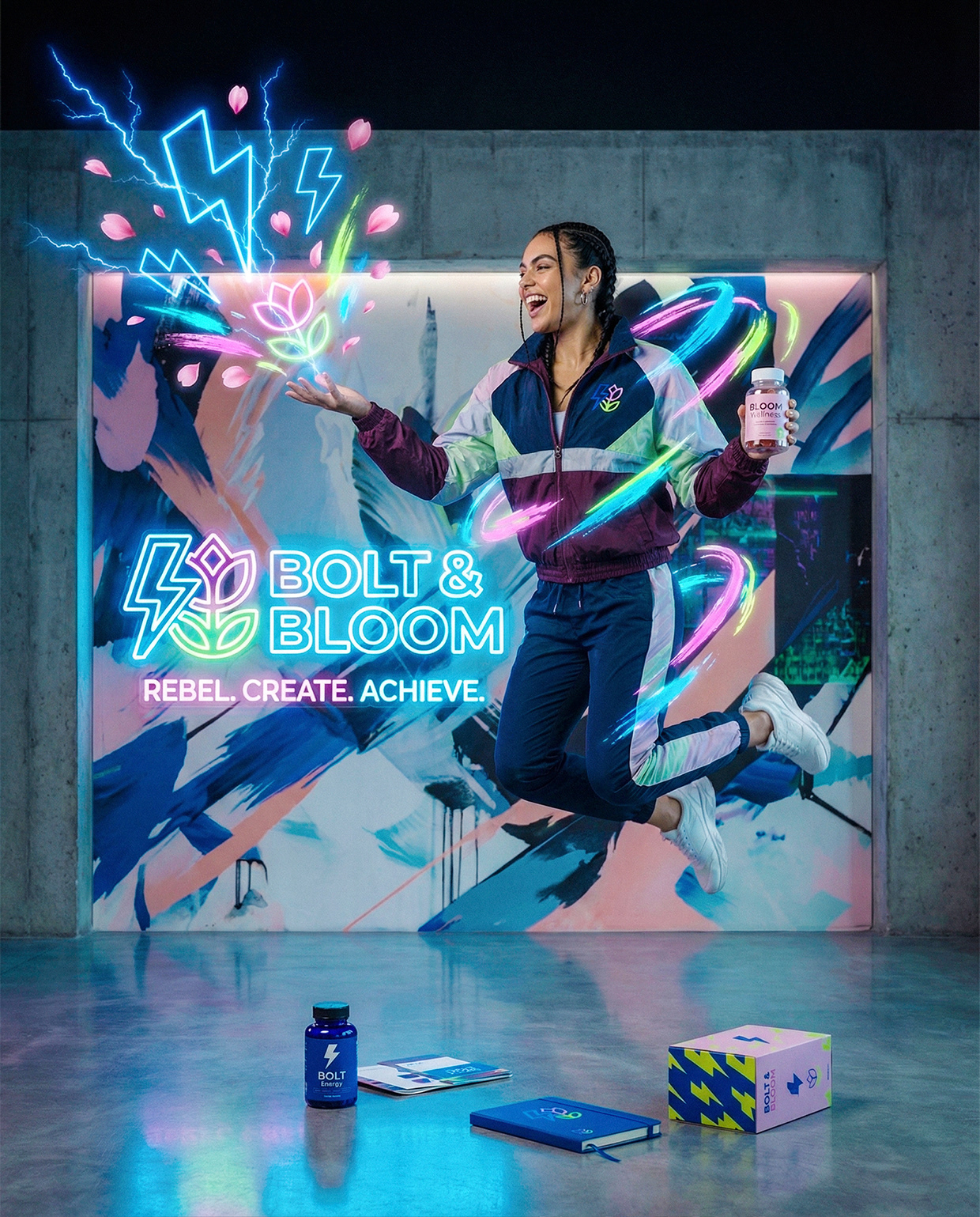 Bolt & Bloom : Rebel Wellness Supplement Branding Image 46