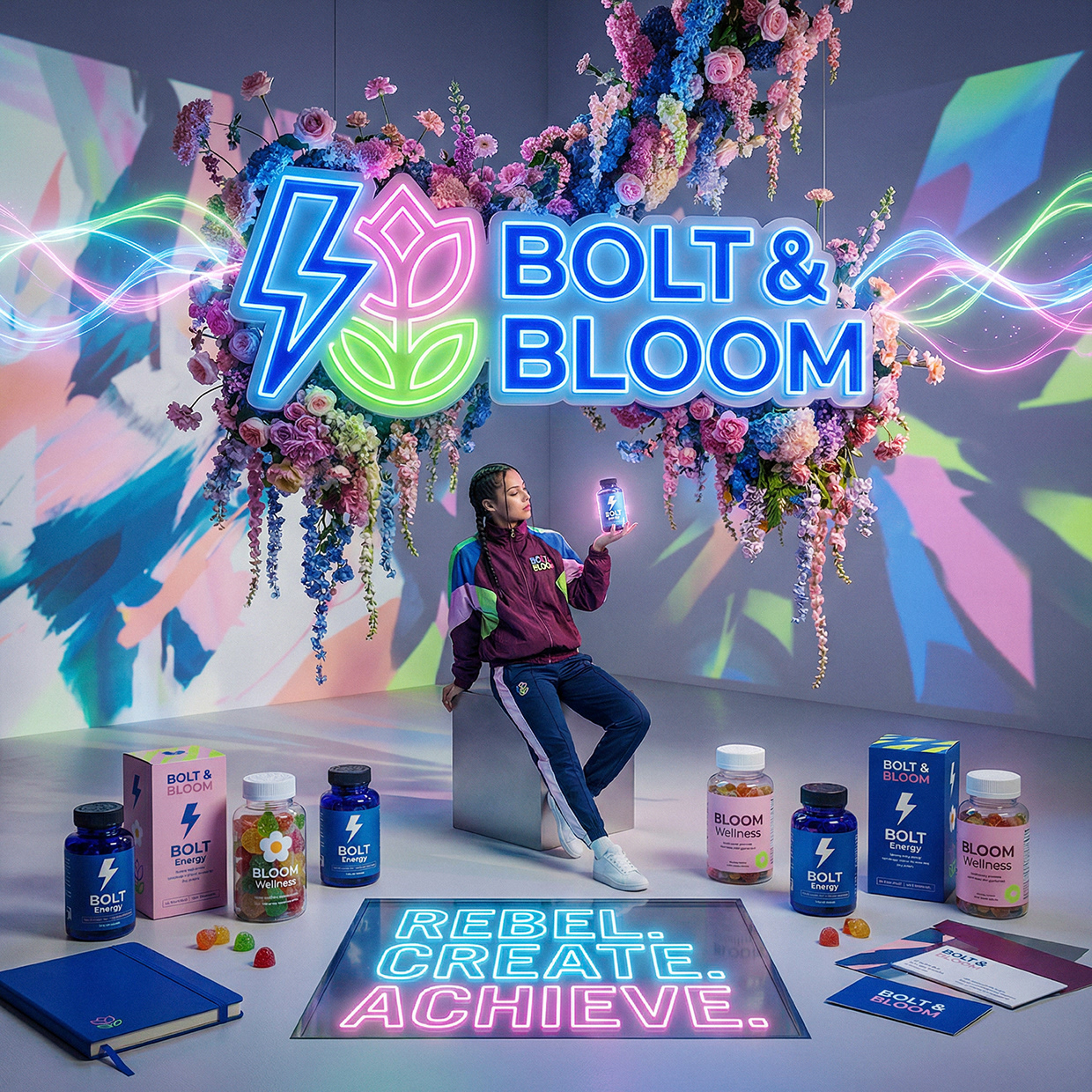 Bolt & Bloom : Rebel Wellness Supplement Branding Image 47