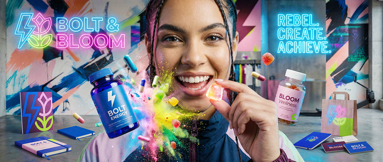 Bolt & Bloom : Rebel Wellness Supplement Branding Image 48