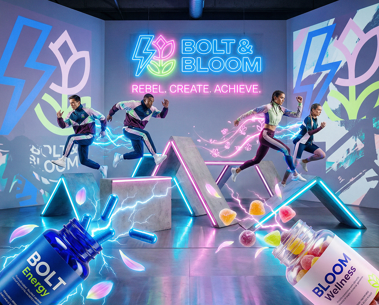 Bolt & Bloom : Rebel Wellness Supplement Branding Image 51